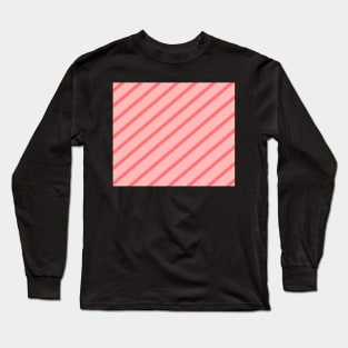 Diagonal lines - pink. Long Sleeve T-Shirt